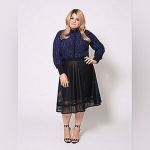Christian Siriano For Lane Bryant Perforated Skirt